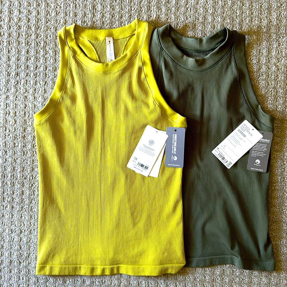 NWT Two Athleta Renew Racerback Tanks in Size:Medium